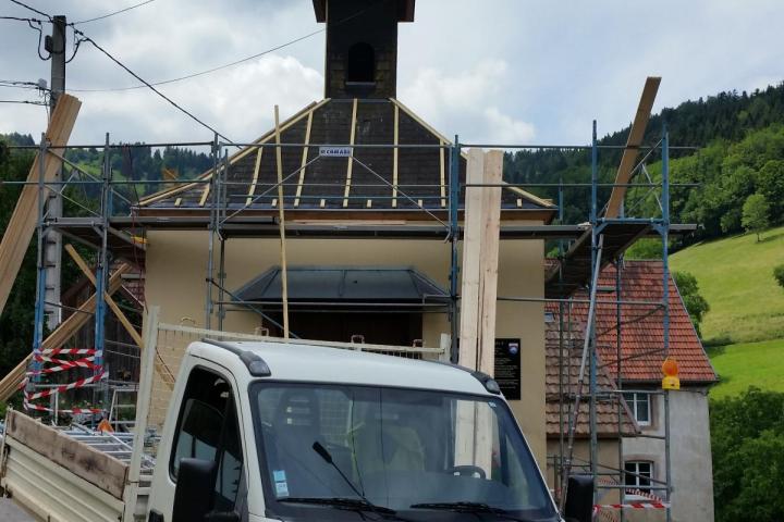 Réfection d'une toiture de chapelle