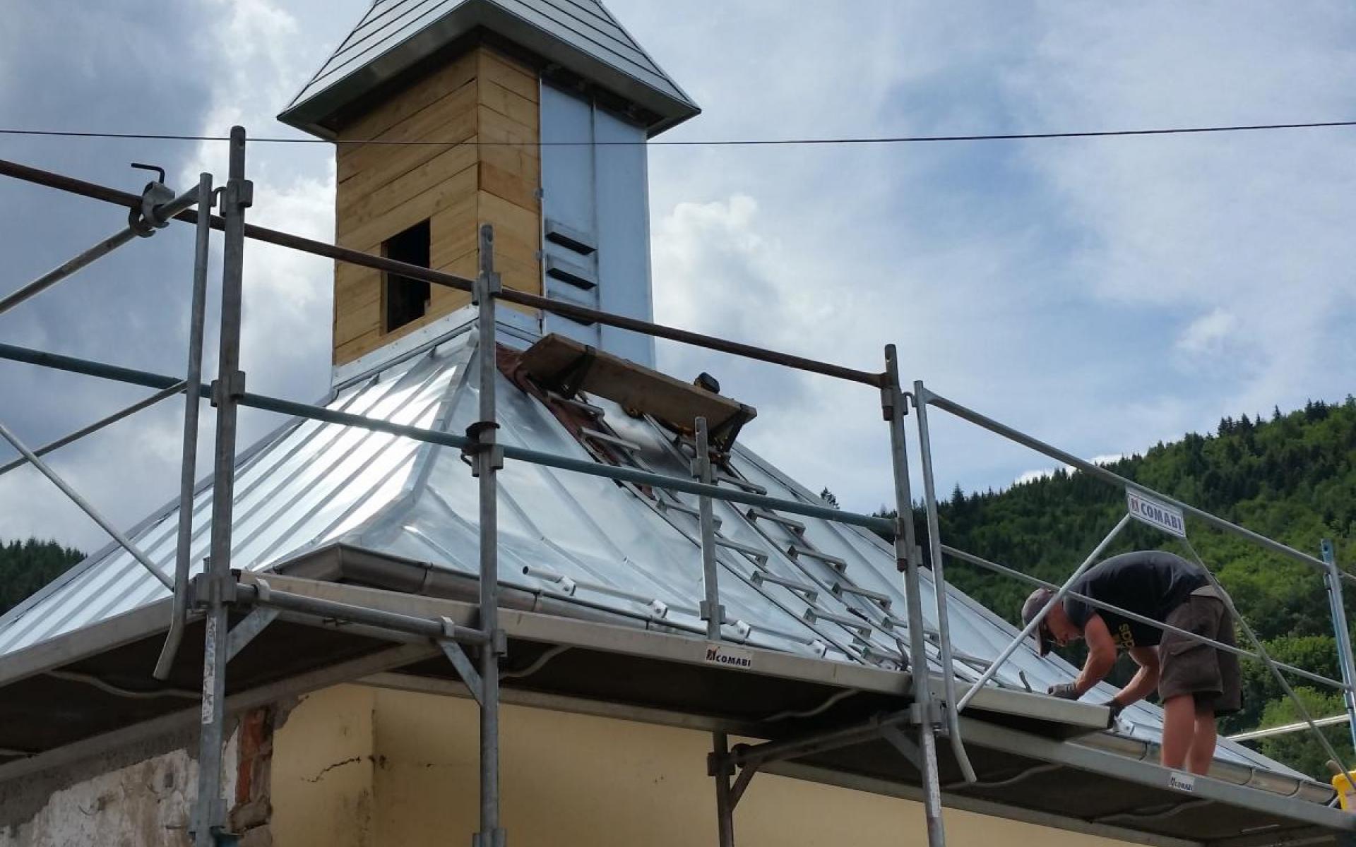 Réfection d'une toiture de chapelle