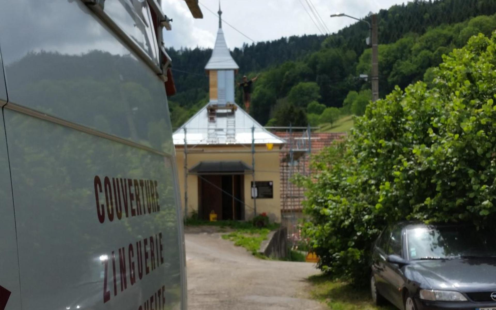 Réfection d'une toiture de chapelle